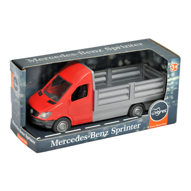 Транспорт и спецтехника - Машинка Tigres Бортовая Mercedes-Benz Sprinter красная 1:24 (39673)#2