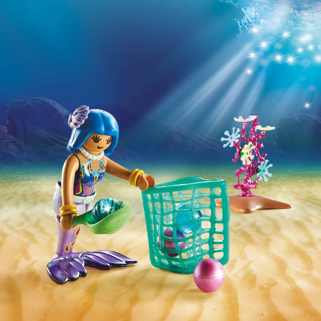 Конструкторы с уникальными деталями - Конструктор Playmobil Magic Сборщики ракушек со скатом (70099) (6336491)#4