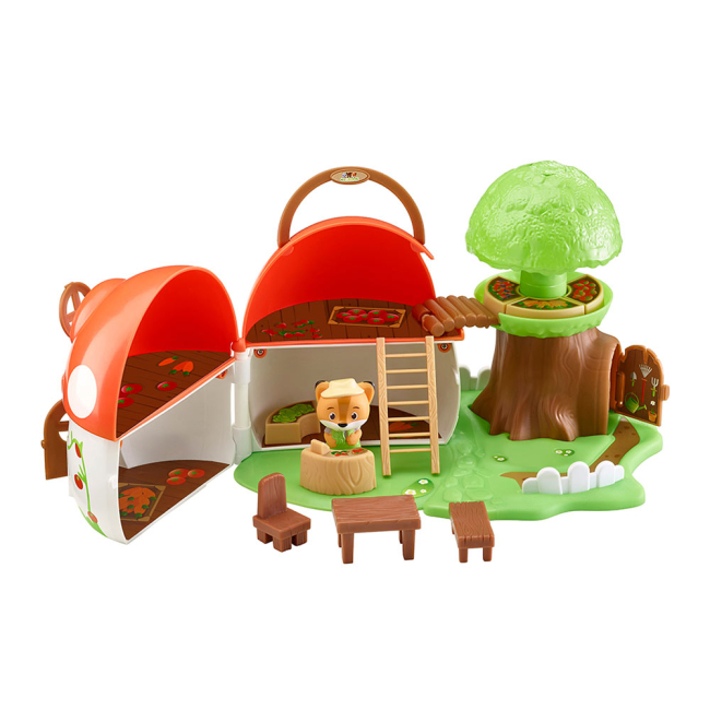 Фигурки животных - Игровой набор Klorofil Грибной домик и лисенок (700201F)#2