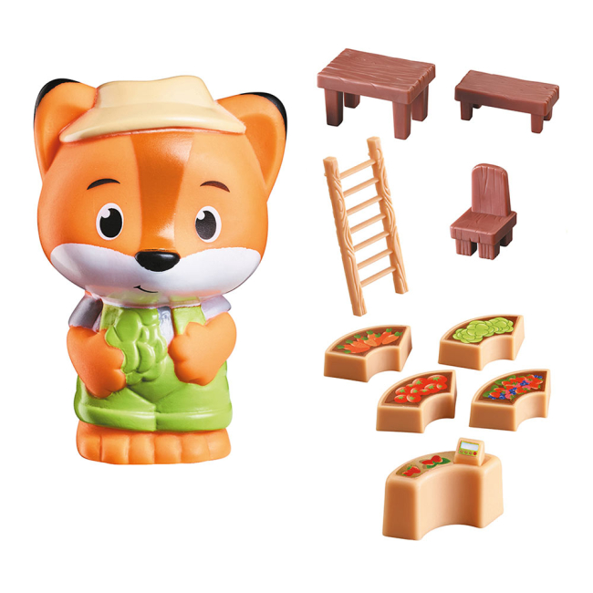Фигурки животных - Игровой набор Klorofil Грибной домик и лисенок (700201F)#3