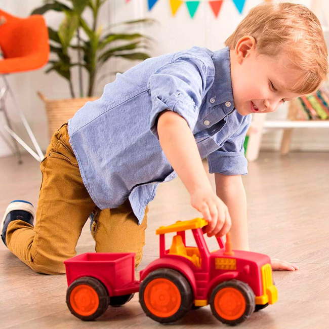 Машинки для малышей - Машинка Battat Баттатмобиль Трактор Wonder Wheels (VE1018Z)#4