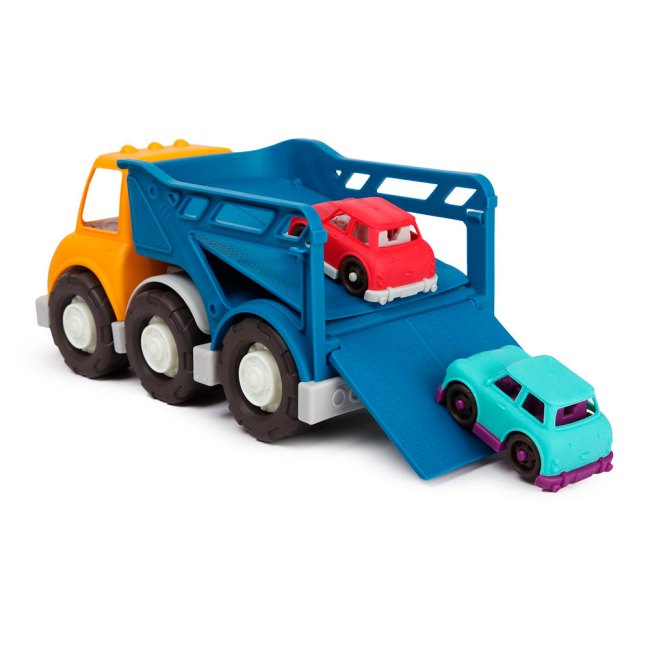 Машинки для малюків - Набір машинок Battat Автовоз і дві машинки (VE1020Z)#3