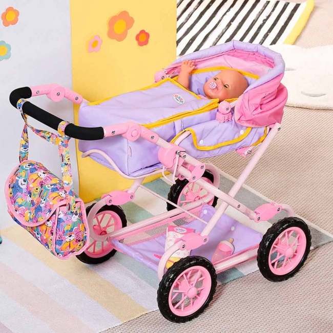 Транспорт і улюбленці - Коляска для ляльки Baby Born Делюкс S2 складна з сумкою (828649)#3