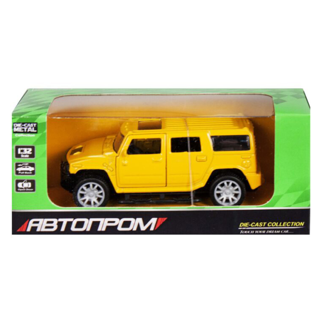 Автомоделі - Автомодель Автопром Hummer жовта 1:32 (3239/3239-2)#2