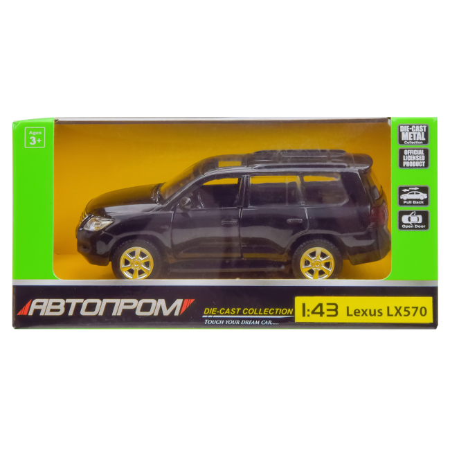 Автомодели - Автомодель Автопром Lexus LX570 черная 1:43 (4304/4304-1)#3