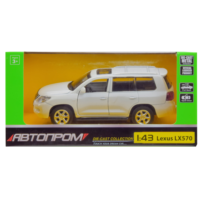 Автомодели - Автомодель Автопром Lexus LX570 белая 1:43 (4304/4304-2)#2