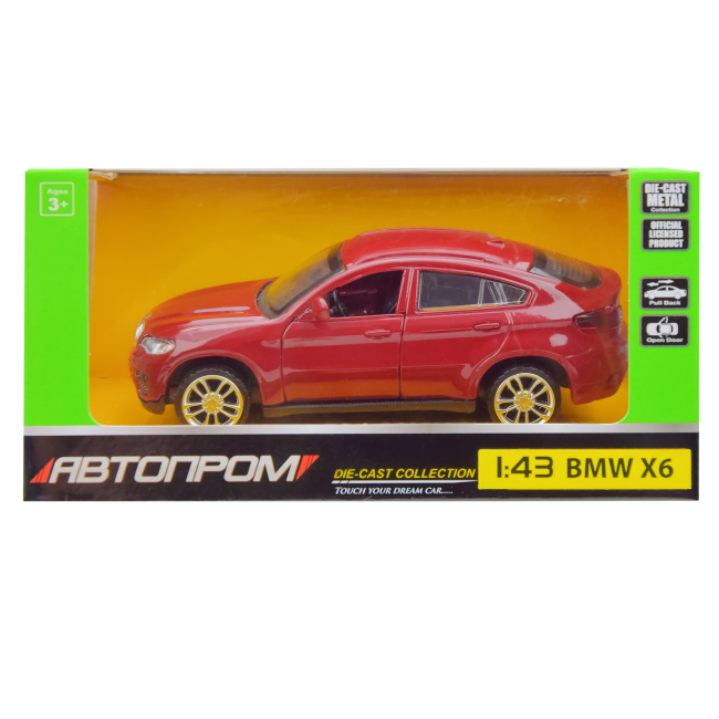 Автомоделі - Автомодель Автопром BMW X6 червона 1:43 (4306/4306-1)#2