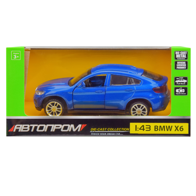 Автомоделі - Автомодель Автопром BMW X6 синя 1:43 (4306/4306-2)#2