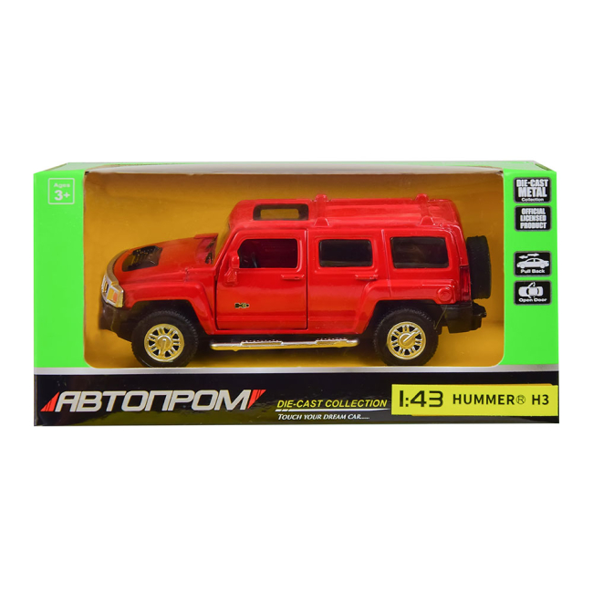 Автомоделі - Автомодель Автопром Hummer червона 1:43 (4311/4311-2)#2