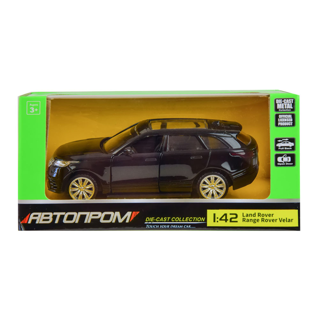 Автомоделі - Автомодель Автопром Range Rover Velar 1:42 чорна (4322/4322-1)#2