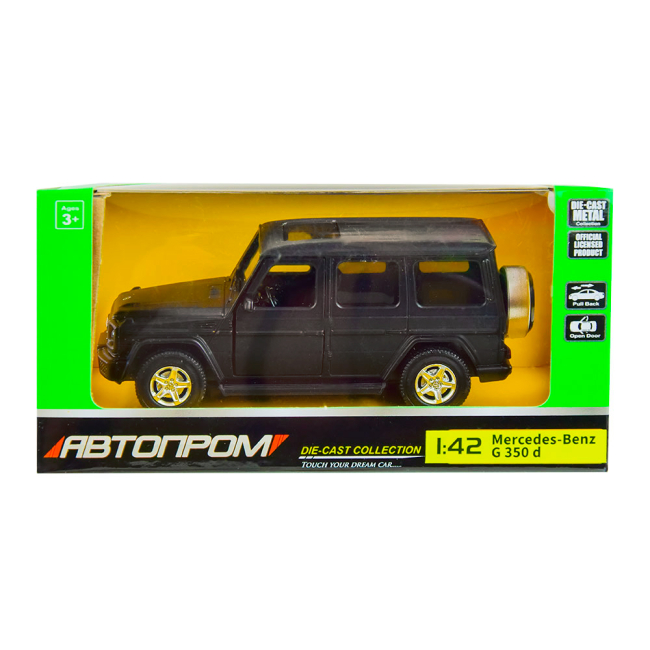 Автомодели - Автомодель Автопром Mercedes-Benz G350D черная 1:42 (4325/4325-1)#2