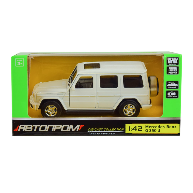 Автомодели - Автомодель Автопром Mercedes-Benz G350D белая 1:42 (4325/4325-2)#2