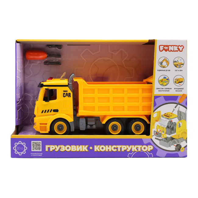 Конструкторы с уникальными деталями - Конструктор Funky toys Грузовик с эффектами 1:12 (FT61112)#2