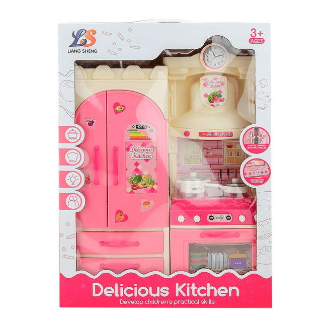 Дитячі кухні та побутова техніка - Іграшкова кухня Shantou Jinxing Delicious kitchen з ефектами маленька (LS322-33)#3