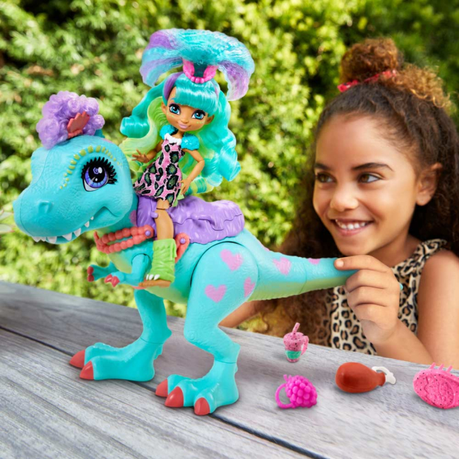 Ляльки - Ляльковий набір Cave club Прогулянка із динозавром (GTL69)#5