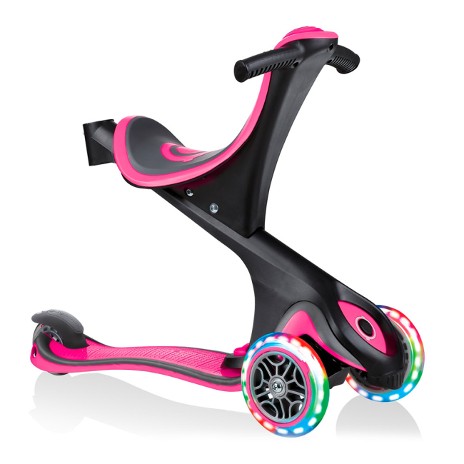 Самокати - Самокат Globber Go up comfort lights 5 в 1 рожевий з підсвічуванням (459-110-2)#5
