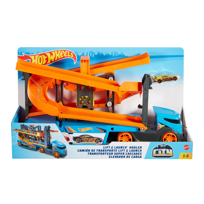 Транспорт і спецтехніка - Вантажівка-транспортер City Hot Wheels Крутий спуск (GNM62)#4