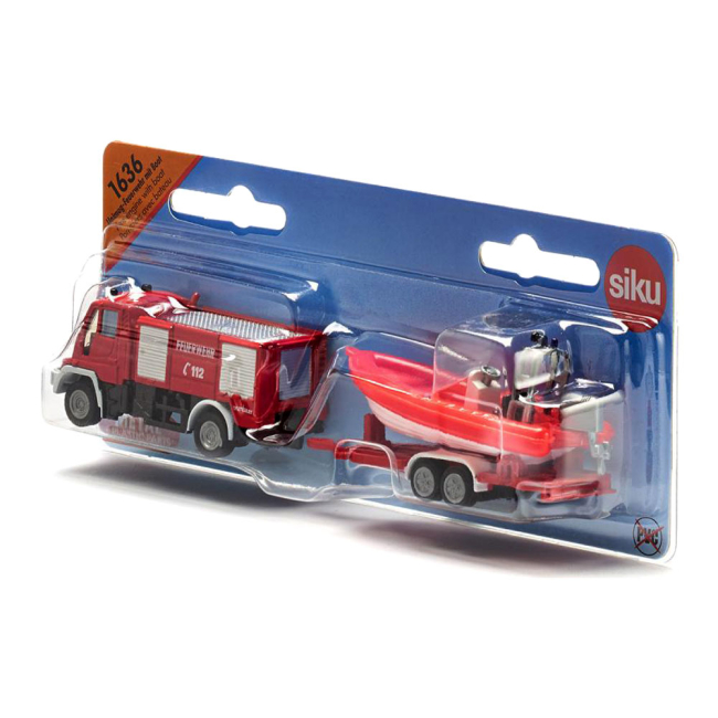 Транспорт і спецтехніка - Ігровий набір Siku Пожежна машина із човном 1:87 (1636)#5
