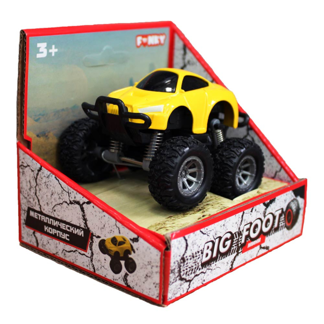 Автомодели - Внедорожник Funky Toys Фрикционный 1:64 желтый (FT61028)#2