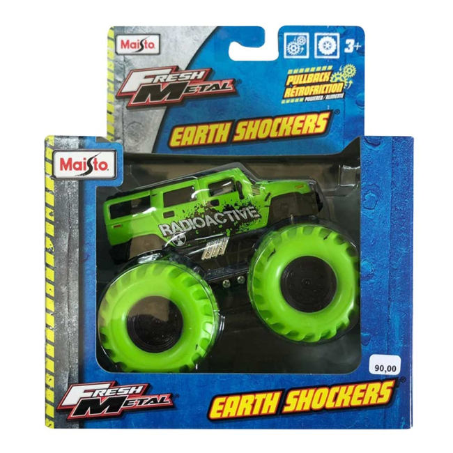 Автомоделі - Автомодель Maisto Earth shockers Radioaktive інерційна зелена 12,5 см (21144/21144-12)#2