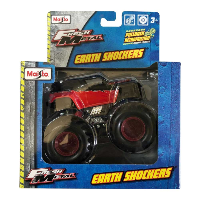 Автомодели - Автомодель Maisto Earth shockers Шокеры инерционная красно-черная 12,5 см (21144/21144-15)#2