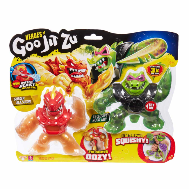 Антистрес іграшки - Набір стретч-антистрес Goo Jit Zu Голден Блейзагон і Рок Джо (121637)#2