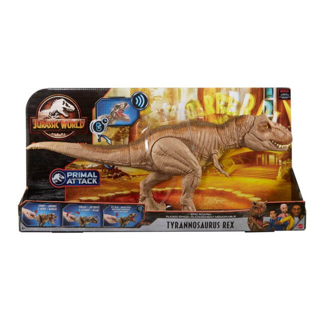 Фигурки животных - Фигурка Jurassic world Устрашающее рычание Ти-рекса (GJT60)#6