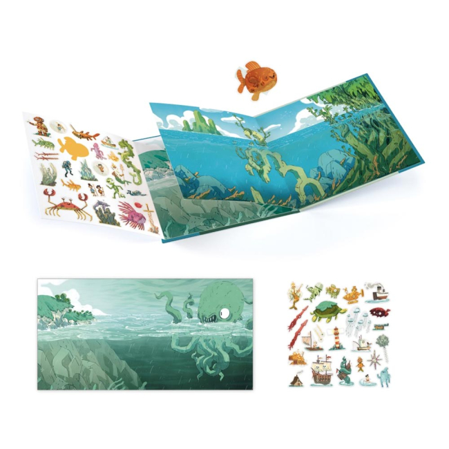 Набори для творчості - Набір для творчості DJECO Пригоди в морі з переміщуваними наклейками (DJ08953)#2