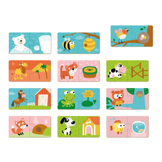 Пазли - Пазл DoDo Звірята та їх домівки (300117)#2