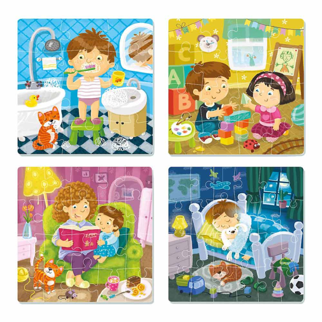 Пазли - Пазл Dodo Щоденні справи 4 в 1 (300130)#2