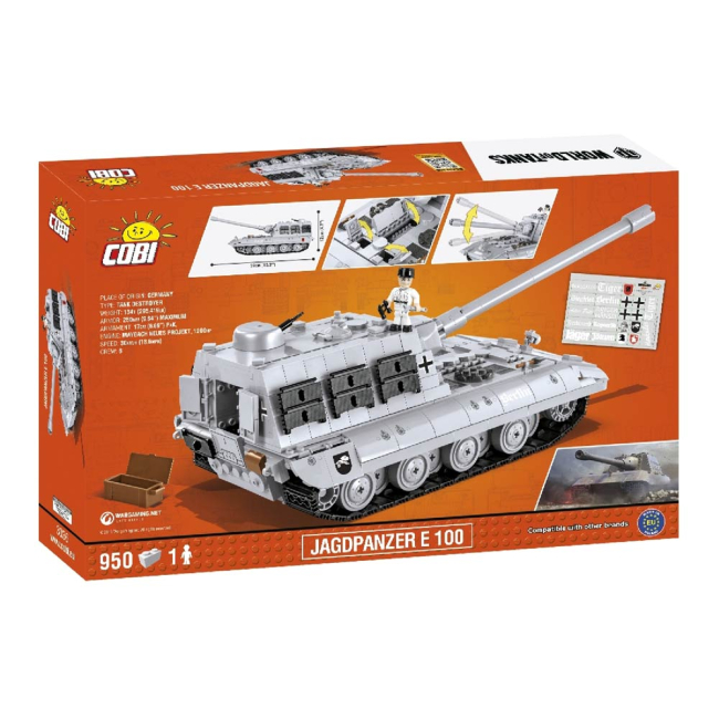 Конструктори з унікальними деталями - Конструктор COBI World Of Tanks Jagdpanzer E-100 Крокодил 950 деталей (COBI-3036)#5