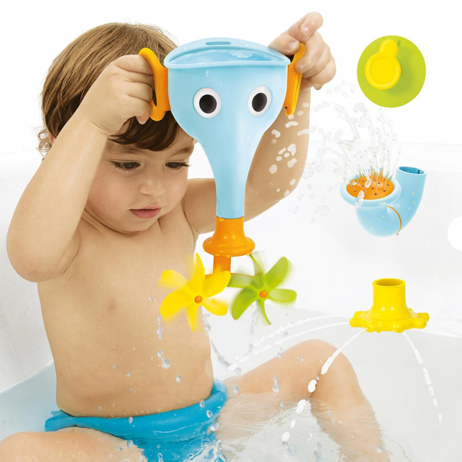 Іграшки для ванни - Іграшка для води Yookidoo Веселий слоник блакитний (40205)#3