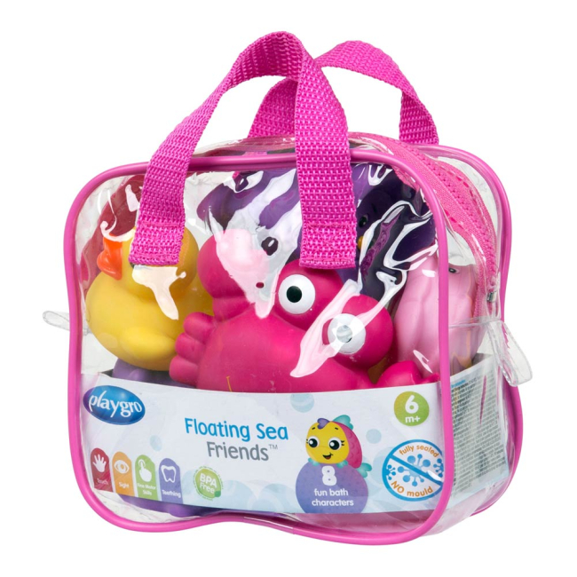 Игрушки для ванны - Брызгалки Playgro Морские друзья розовые (0187484)#2