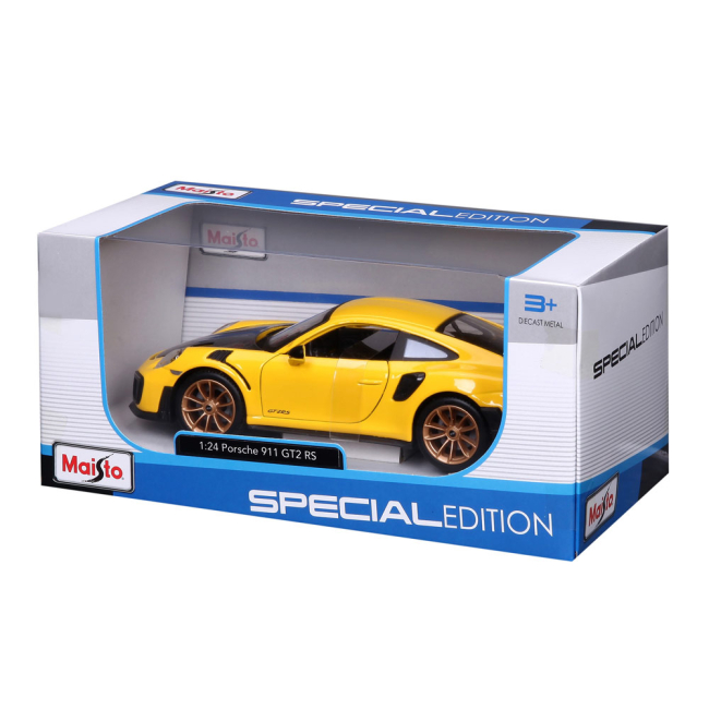 Автомодели - Автомодель Maisto Porsche 911 GT2 RS 1:24 желтый (31523 yellow)#4