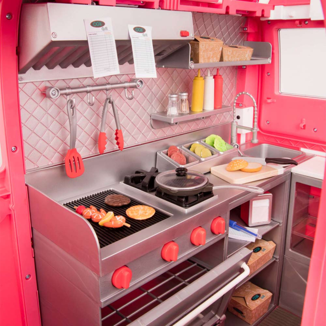 Транспорт і улюбленці - Транспорт для ляльок Our generation Продуктовий фургон рожевий (BD37969Z)#4