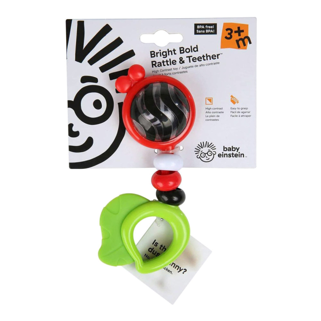 Брязкальця, прорізувачі - Брязкальце Baby Einstein Bold rattle & Teether (11416) (74451114166)#2