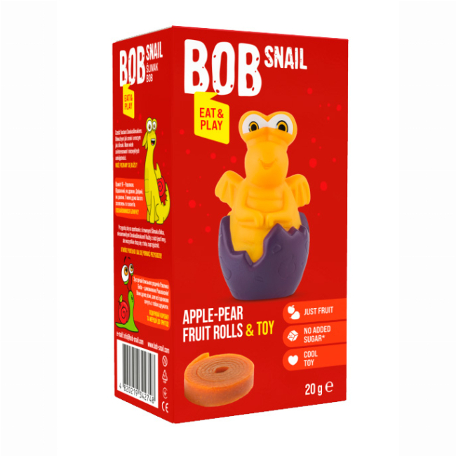 Сладости - Конфеты Bob Snail Яблочно-грушевые (4820219342748)#2