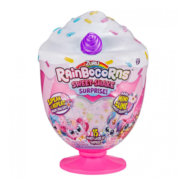 Мягкие животные - Мягкая игрушка-сюрприз Rainbocorns Sweet Shake Рейнбокорн-A со звуковыми эффектами (9212A)#2