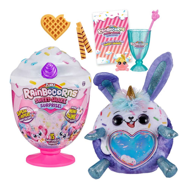 Мягкие животные - Мягкая игрушка-сюрприз Rainbocorns Sweet Shake Рейнбокорн-A со звуковыми эффектами (9212A)#3