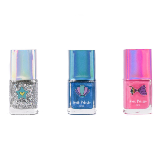 Косметика - Набор детских лаков для ногтей Create It! Русалочка 3 шт (84134)#2