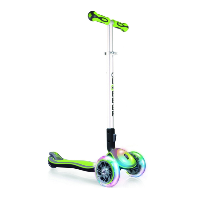 Самокаты - Самокат Globber Elite зелено-серый с подсветкой (449-106-3)#2
