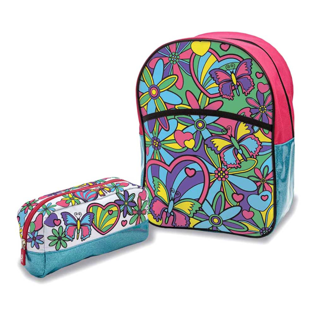 Товари для малювання - Набір Addo Out to Impress Рюкзак і пенал розмальовки та 6 маркерів (318-15102-B)#2