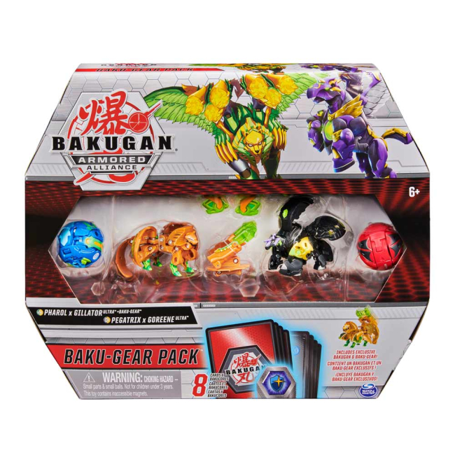 Фігурки персонажів - Набір Bakugan Armored Alliance Бакугани Фарол Гіллатор Пегатрикс і Горін зі зброєю (SM64444-6) (SM64444/SM64444-6)#5