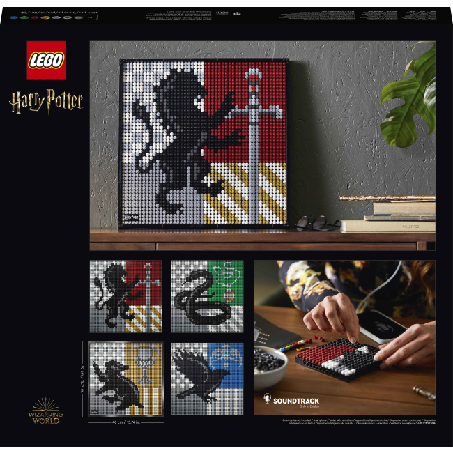 Мозаїка - Конструктор LEGO Art Гаррі Поттер Герби Гоґвортса (31201)#3