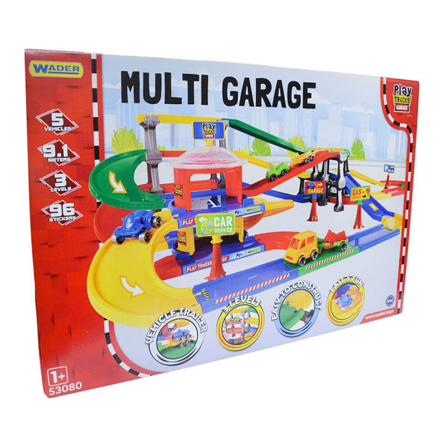 Паркінги і гаражі - Трек-гараж Wader 3 рівні з трасою (53080)#2