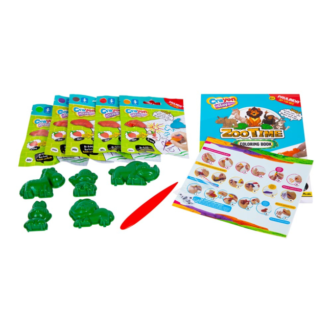 Канцтовари - Набір для творчості Paulinda Crayon clay Зоопарк 2 в 1 (PL-194002) (560785)#2