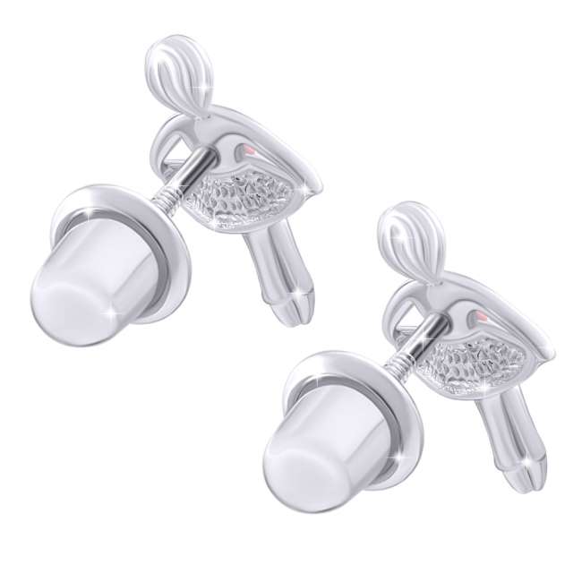 Ювелірні прикраси - Сережки UmaUmi Балерина рожеві (0010000015690)#2