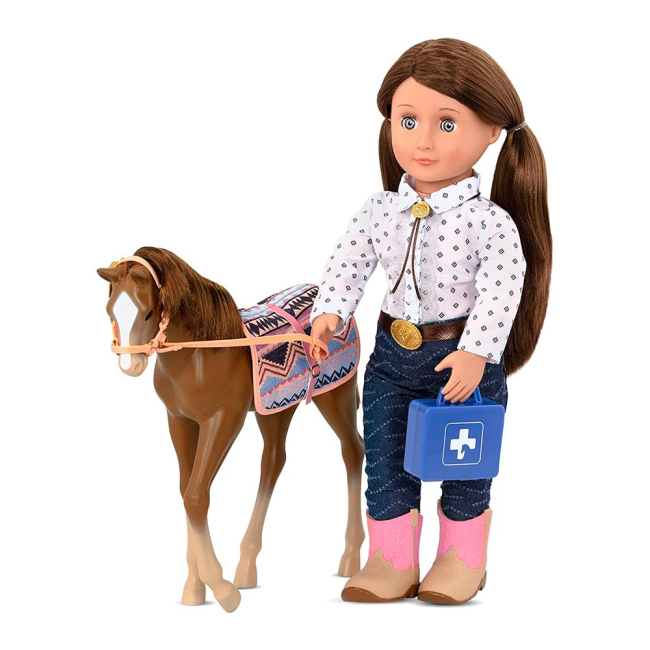 Транспорт и питомцы - Фигурка Our Generation Жеребенок с аксессуарами 26 см (BD38157Z)#3