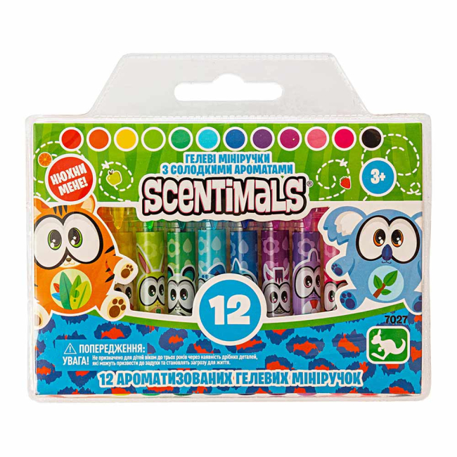 Канцтовари - Гелеві ручки Kangaru Scentimals 12 штук ароматизовані ( KN7027) (561012)#2