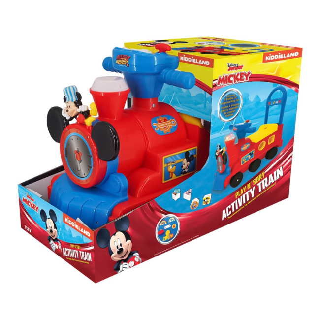 Толокари - Толокар Kiddieland Міккі Маус Паровозик-сортер з ефектами (054874)#3